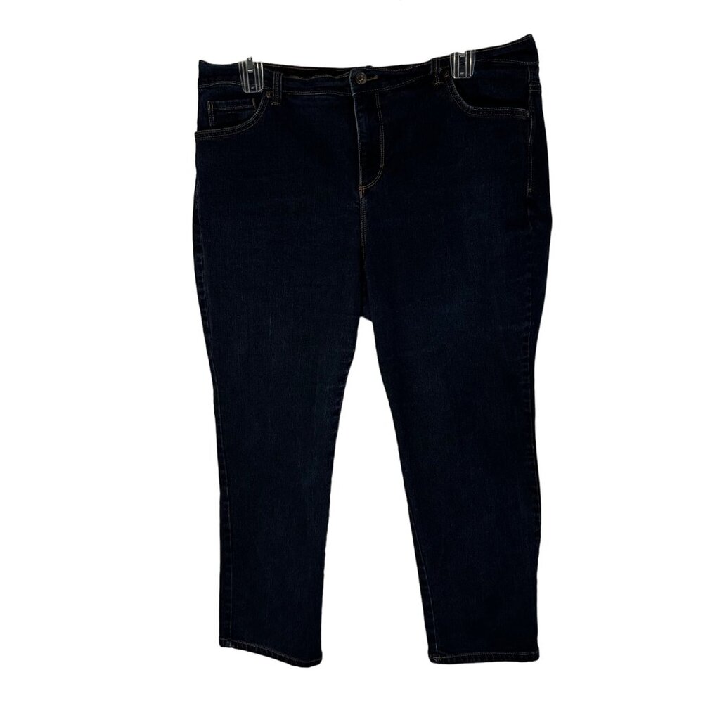 Gloria Vanderbilt Ladies Woman Amanda Stretch Blue Denim Jeans Size !8